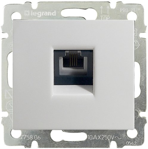 Розетка телефонная без рамки Legrand Valena 1-м. RJ11 белый картинка